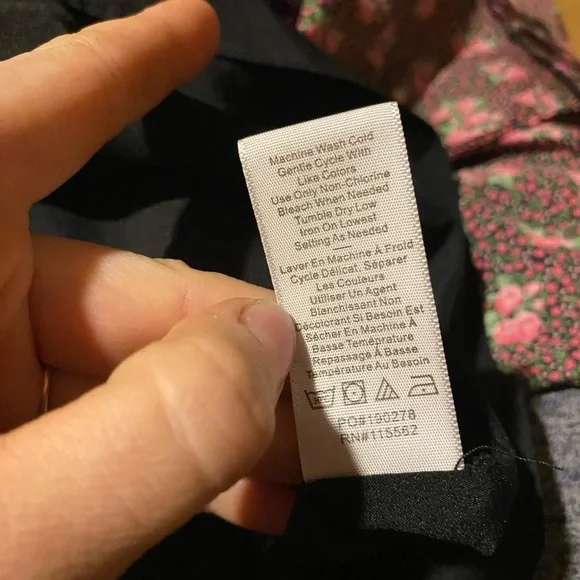 Likely Revolve Janie midi ditsy floral ruffle tiered dress black pink - Picture 7 of 7